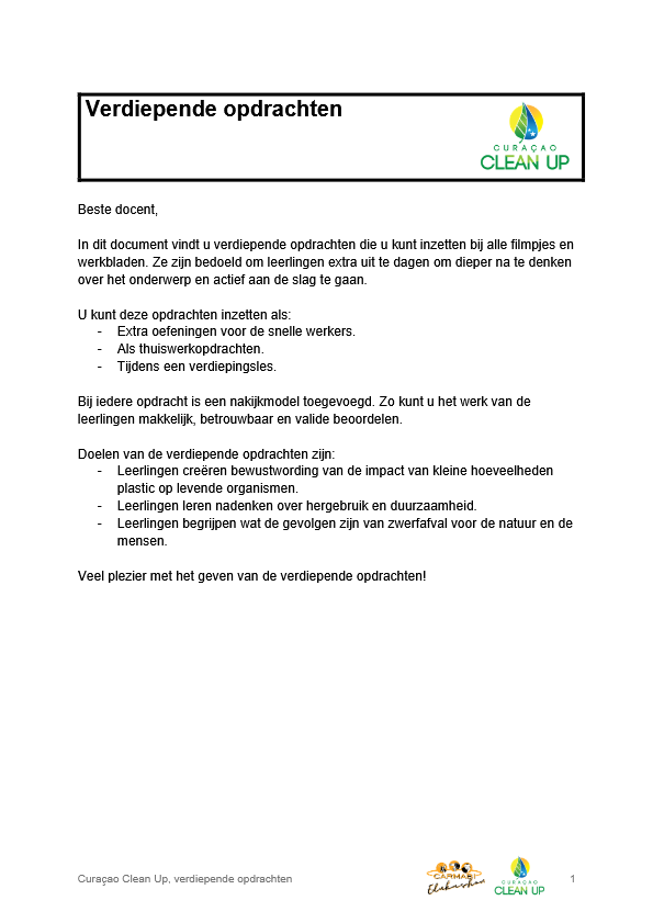 verdiepende opdrachten